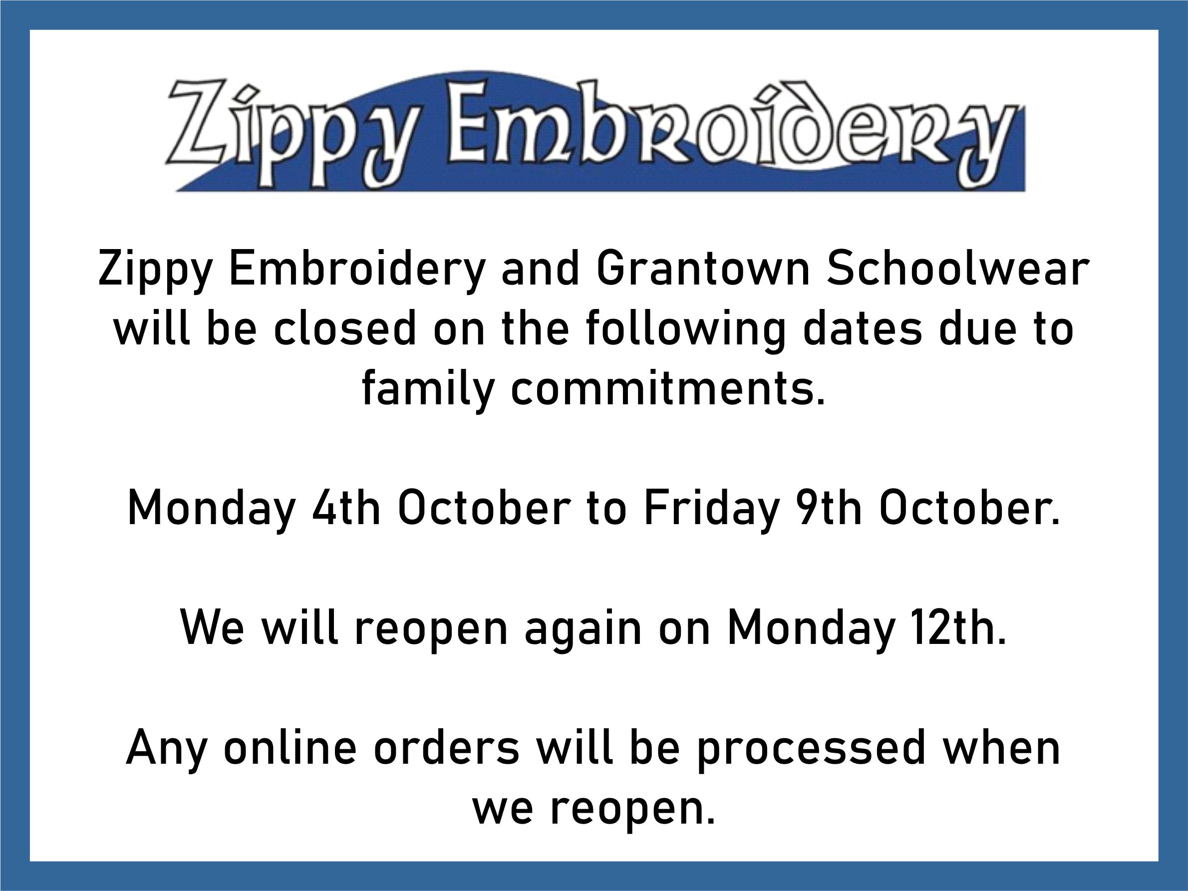 Closed Notice